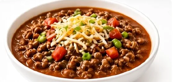 Bowl of Cape Road Chili topped with cheese